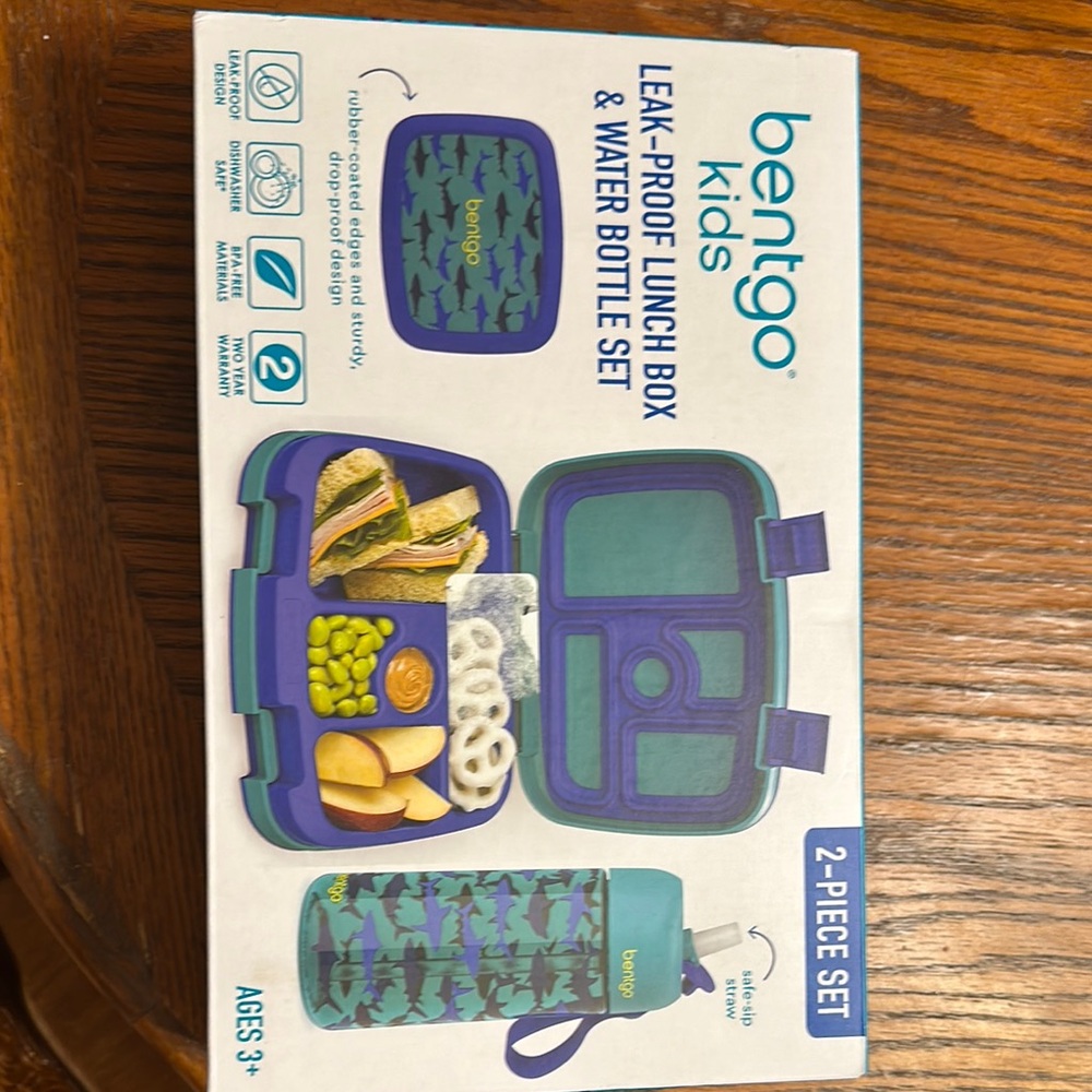 Bentgo Kids Leak-Proof Lunch Box & Water Bottle Set - Blue